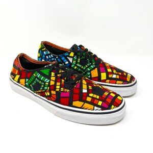 Vans Custom Stained Glass Print Sneakers. Unisex. Men's 7.5 | Women's 9